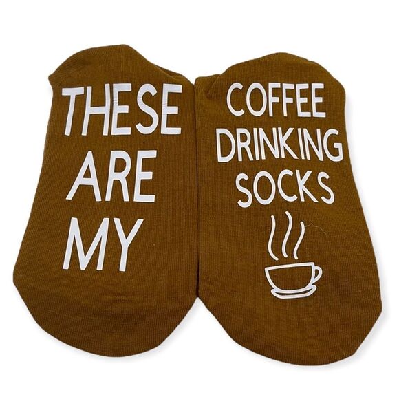 NWT Wool + Pepper Co. Coffee Drinking Crew Socks - Picture 1 of 7